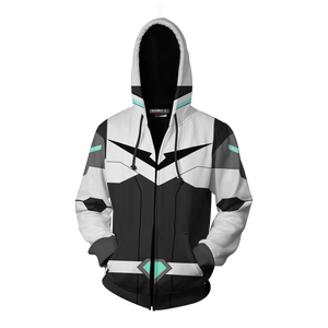 Shiro Voltron Legendary Defender Cosplay Zip Up Hoodie Jacket   