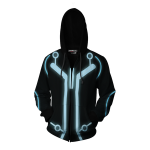 Tron: Legacy Sam Flynn Cosplay Zip Up Hoodie Jacket   