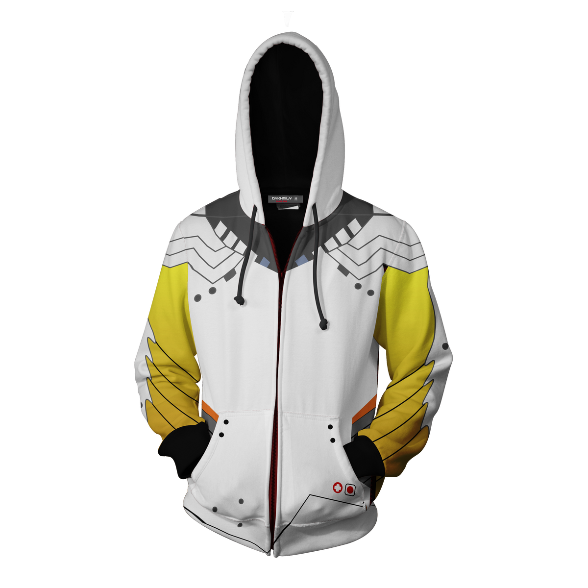 Overwatch Mercy Cosplay Zip Up Hoodie Jacket