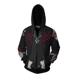 Elsword Solace Cosplay Zip Up Hoodie Jacket   