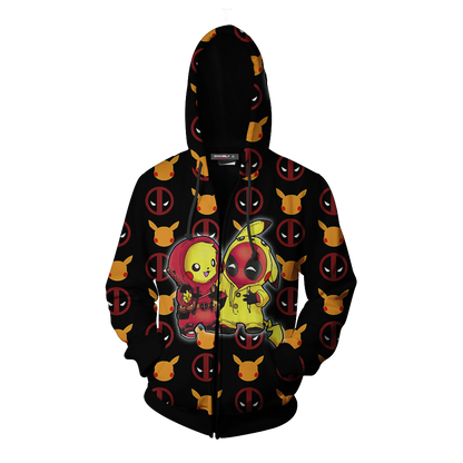 PikaPool Deadpool And Pikachu Unisex 3D T-shirt