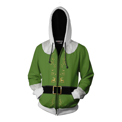 Elf 2003 Buddy Cosplay Zip Up Hoodie Jacket