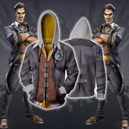 Borderlands Handsome Jack Cosplay Zip Up Hoodie Jacket Version 2
