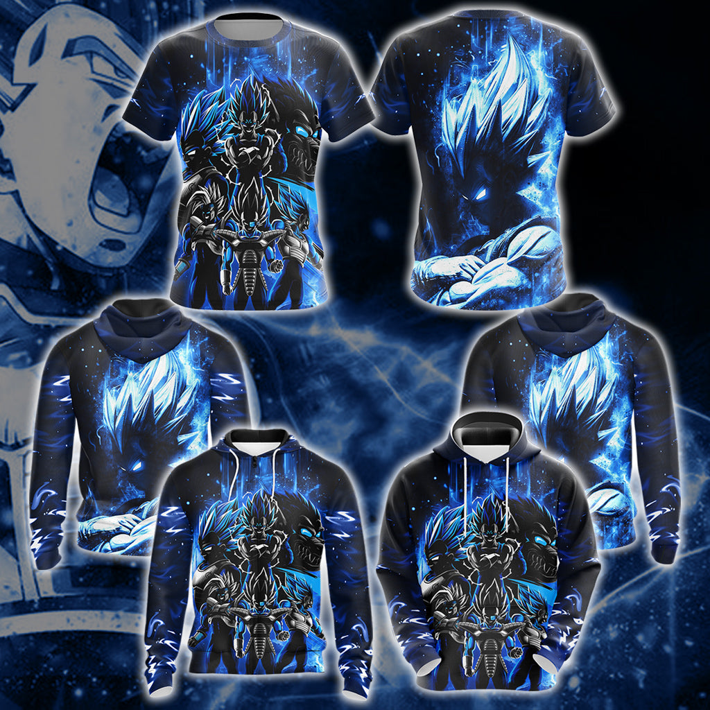 Dragon Ball Vegeta Unisex 3D T-shirt Zip Hoodie
