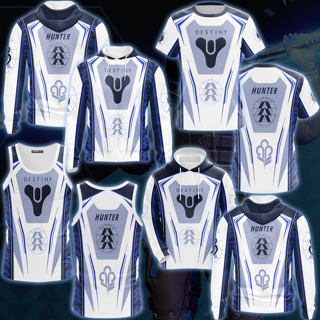 Destiny Hunter Video Game All Over Printed T-shirt Tank Top Zip Hoodie Pullover Hoodie Hawaiian Shirt Beach Shorts Joggers