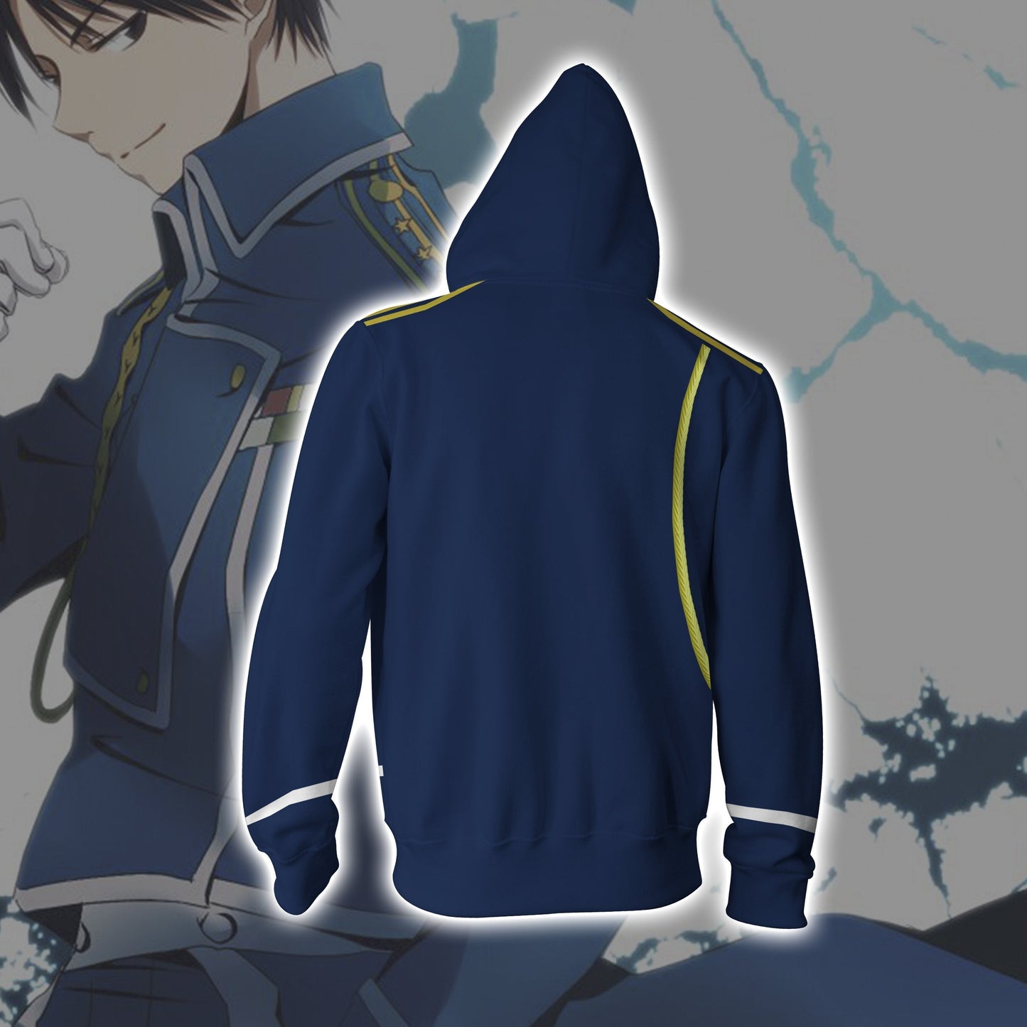 Fullmetal Alchemist Roy Mustang Cosplay Zip Up Hoodie Jacket