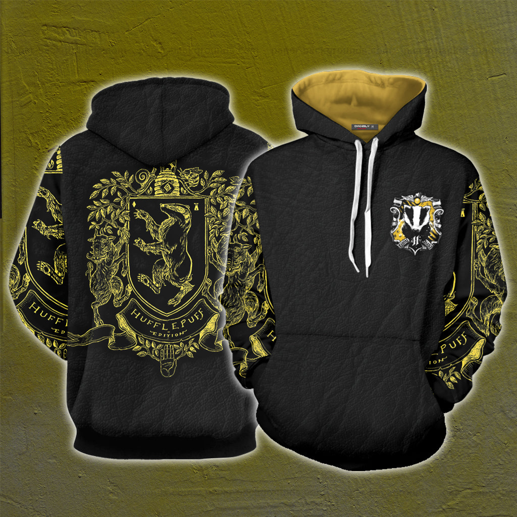 Hufflepuff Edition Harry Potter Unisex 3D T-shirt Hoodie