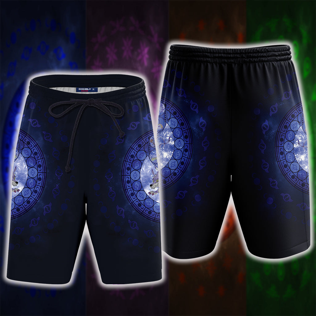 Digimon New The Crest Of Friendship New 3D Beach Shorts