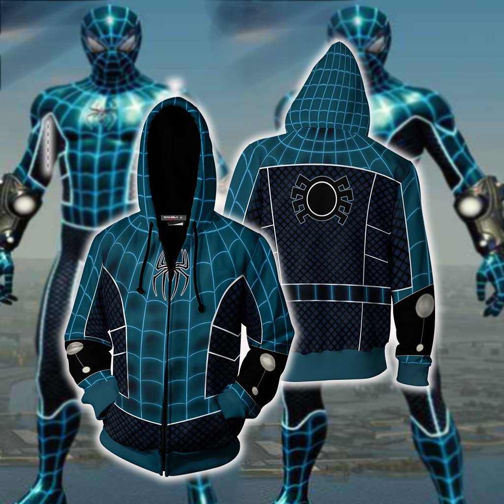 Spider-Man Fear Itself Cosplay PS4 Zip Up Hoodie Jacket 5XL