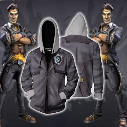 Borderlands Handsome Jack Cosplay Zip Up Hoodie Jacket Version 1