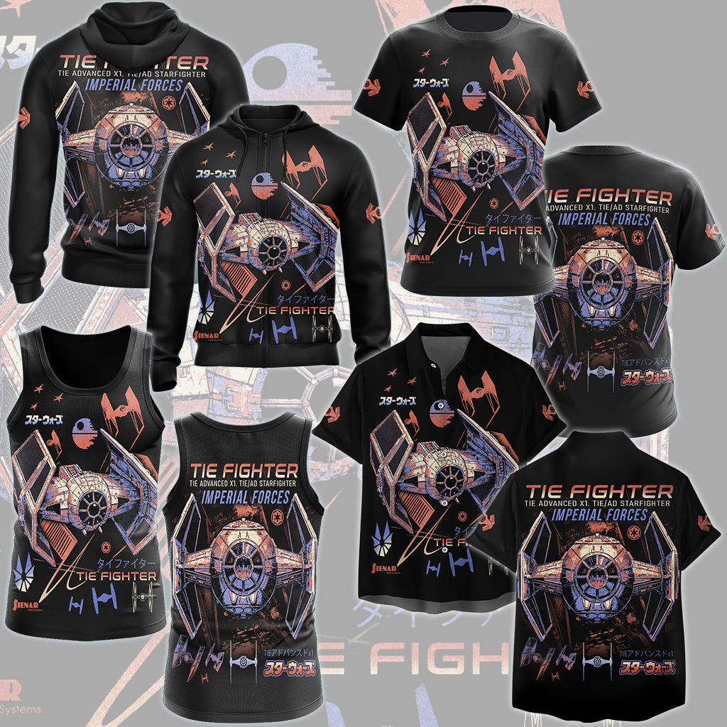 Star Wars Tie Advance Fighter Video Game All Over Printed T-shirt Tank Top Zip Hoodie Pullover Hoodie Hawaiian Shirt Beach Shorts Joggers
