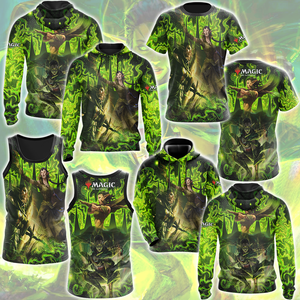 Magic: The Gathering Nissa Revane Video Game All Over Printed T-shirt Tank Top Zip Hoodie Pullover Hoodie Hawaiian Shirt Beach Shorts Joggers