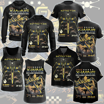 Star Wars X-Wing Star Fighter Video Game All Over Printed T-shirt Tank Top Zip Hoodie Pullover Hoodie Hawaiian Shirt Beach Shorts Joggers