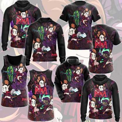 Mina the Hollower Video Game All Over Printed T-shirt Tank Top Zip Hoodie Pullover Hoodie Hawaiian Shirt Beach Shorts Joggers