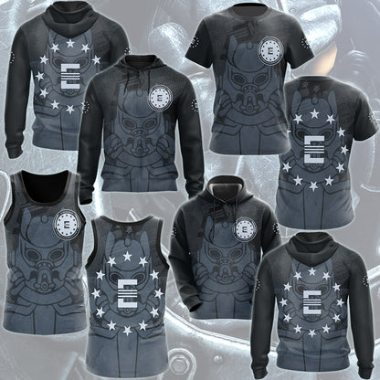 Fallout The Enclave Video Game All Over Printed T-shirt Tank Top Zip Hoodie Pullover Hoodie Hawaiian Shirt Beach Shorts Joggers