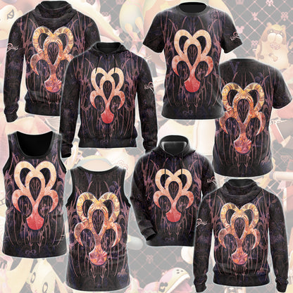 Kingdom Hearts Symbols Dream Eater Spirit Video Game All Over Printed T-shirt Tank Top Zip Hoodie Pullover Hoodie Hawaiian Shirt Beach Shorts Joggers