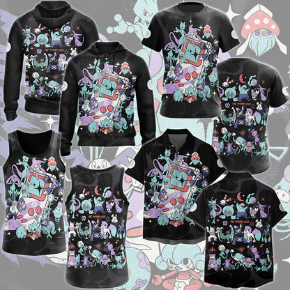 Pokemon Psychic Type Club Video Game All Over Printed T-shirt Tank Top Zip Hoodie Pullover Hoodie Hawaiian Shirt Beach Shorts Joggers