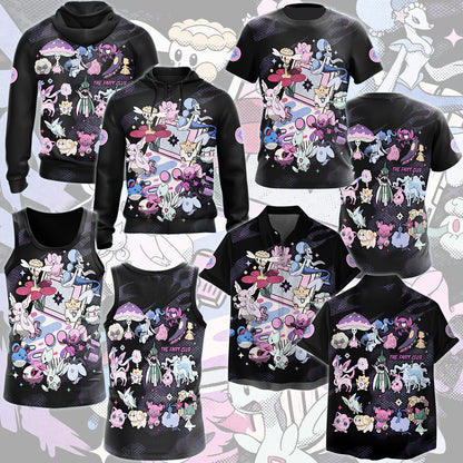 Pokemon Fairy Type Club Video Game All Over Printed T-shirt Tank Top Zip Hoodie Pullover Hoodie Hawaiian Shirt Beach Shorts Joggers