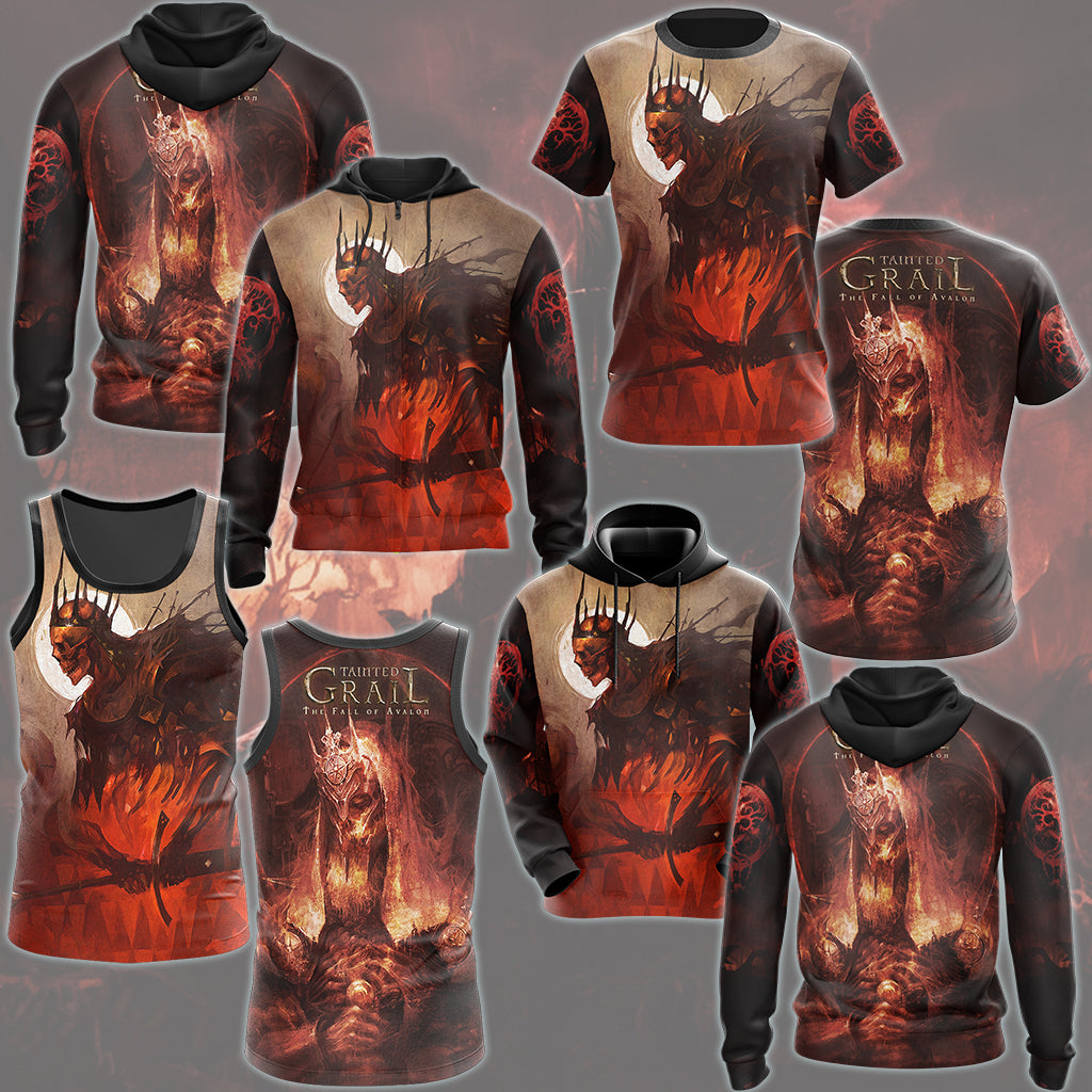 Tainted Grail: The Fall of Avalon Video Game All Over Printed T-shirt Tank Top Zip Hoodie Pullover Hoodie Hawaiian Shirt Beach Shorts Joggers