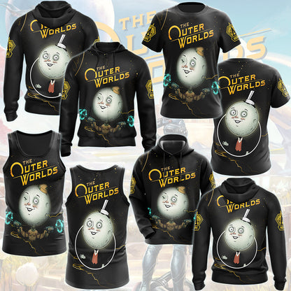 The Outer Worlds Video Game All Over Printed T-shirt Tank Top Zip Hoodie Pullover Hoodie Hawaiian Shirt Beach Shorts Joggers