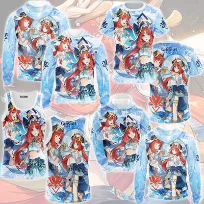 Genshin Impact Nilou Video Game All Over Printed T-shirt Tank Top Zip Hoodie Pullover Hoodie Hawaiian Shirt Beach Shorts Joggers