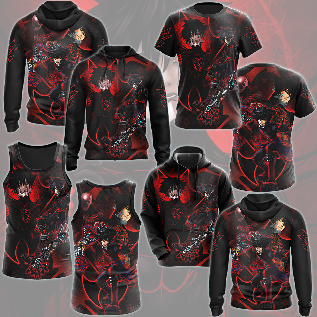 Kingdom Hearts Vanitas Video Game All Over Printed T-shirt Tank Top Zip Hoodie Pullover Hoodie Hawaiian Shirt Beach Shorts Joggers