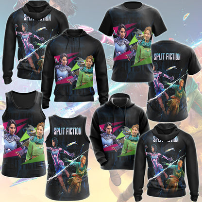 Split Fiction Video Game All Over Printed T-shirt Tank Top Zip Hoodie Pullover Hoodie Hawaiian Shirt Beach Shorts Joggers