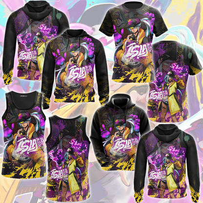 The King of Fighters XV Isla of Rubicon Video Game All Over Printed T-shirt Tank Top Zip Hoodie Pullover Hoodie Hawaiian Shirt Beach Shorts Joggers