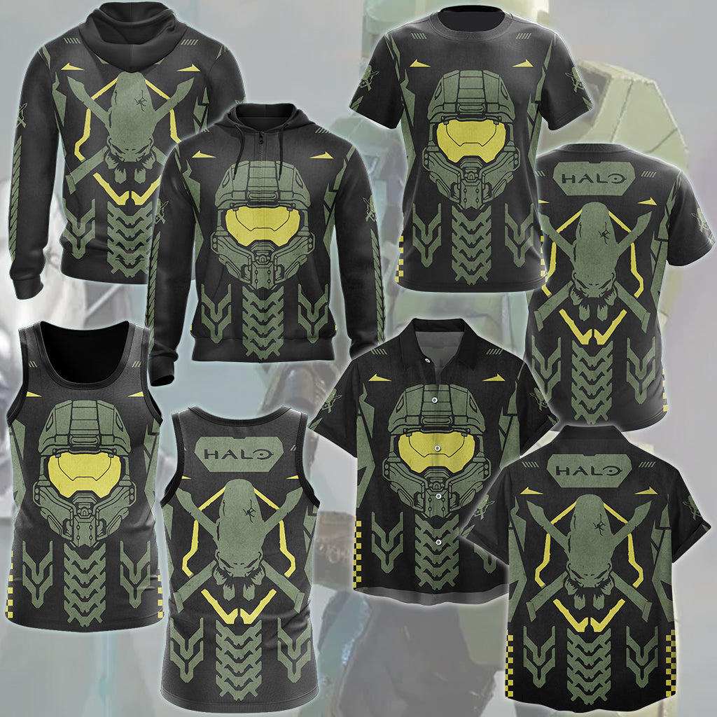 Halo Legendary Symbol Video Game All Over Printed T-shirt Tank Top Zip Hoodie Pullover Hoodie Hawaiian Shirt Beach Shorts Joggers