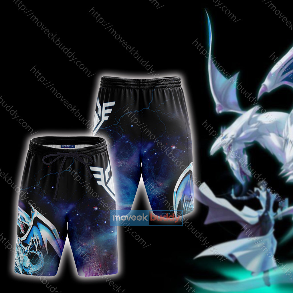 Yu Gi Oh! Blue-Eyes White Dragon Cosplay T-shirt Beach Shorts