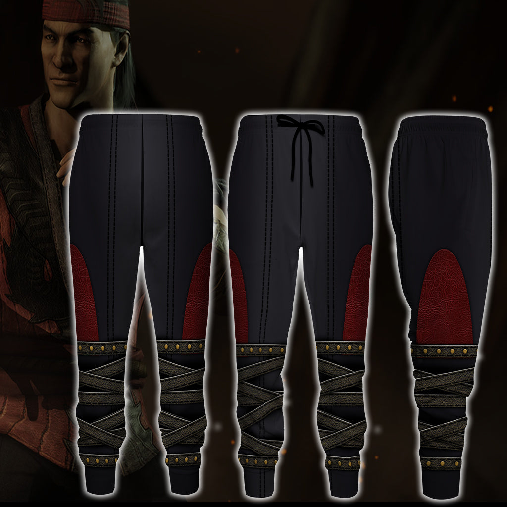 Mortal Kombat Liu Kang Cosplay 3D Jogging Pants S  