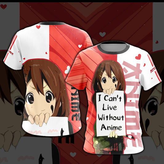 I Can't Live Without Anime Unisex 3D T-shirt Zip Hoodie T-shirt
