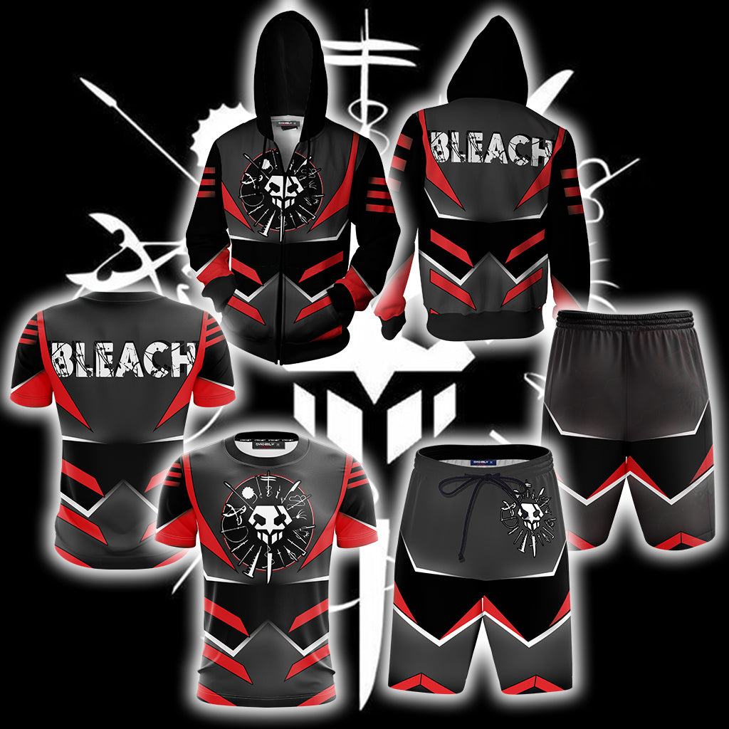 Bleach Division Symbol Zip Up Hoodie Jacket S  