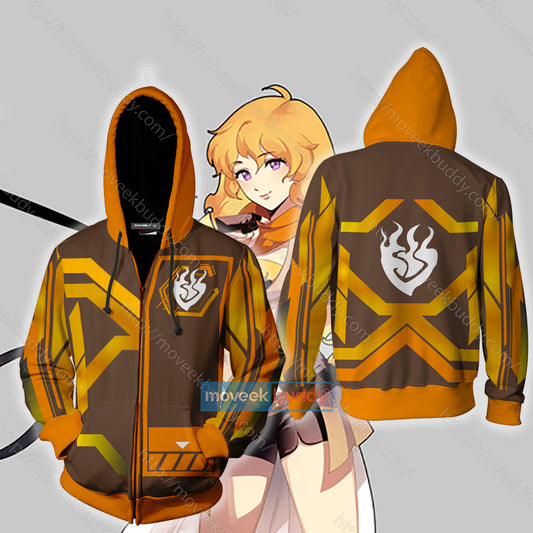 RWBY Yang Xiao Long New Zip Up Hoodie 5XL