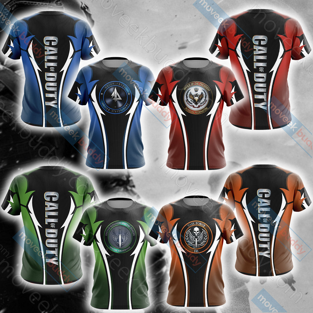 Call of Duty - Task Force 141 Unisex 3D T-shirt