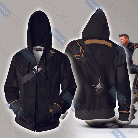 The Avengers 4 Hawkeye (Clint Barton) Cosplay Zip Up Hoodie Jacket 5XL