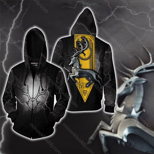 House Baratheon Game Of Thrones New Look Zip Up Hoodie 5XL