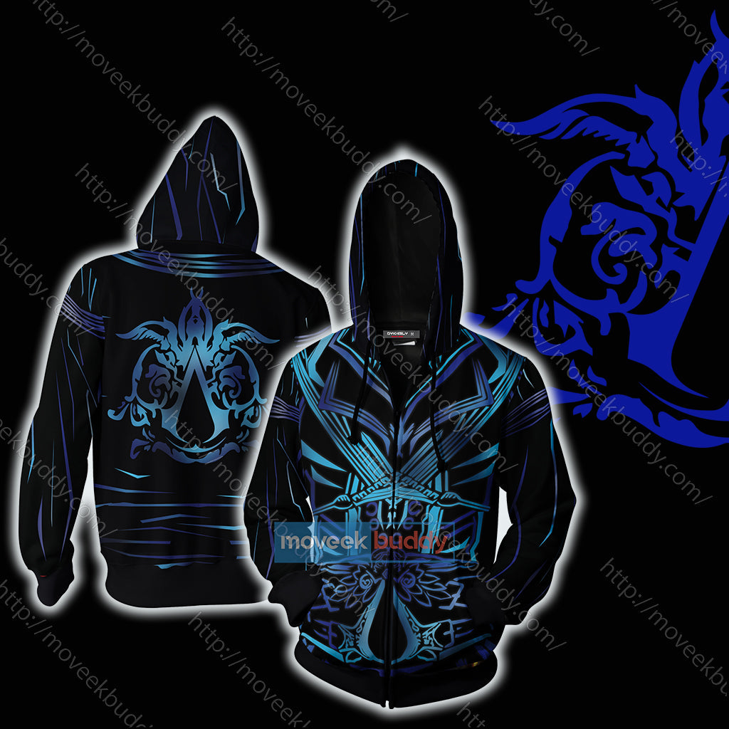 Assassin's Creed II: Ezio Auditore Cosplay 3D T-shirt Zip Hoodie