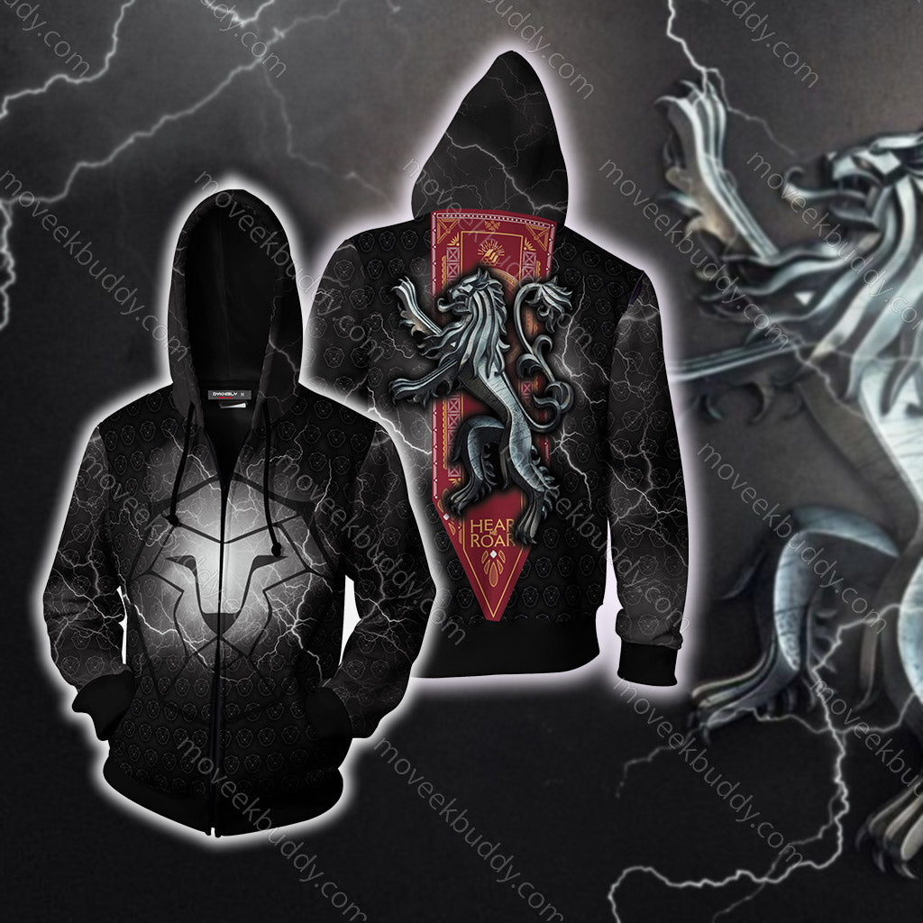 House Lannister Game Of Thrones New Look Zip Up Hoodie 5XL