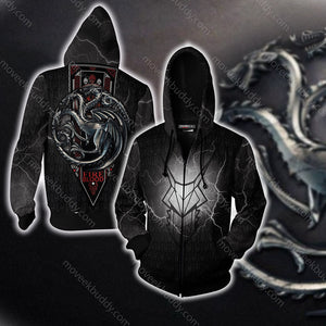 House Targaryen Game Of Thrones New Look Zip Up Hoodie XS  