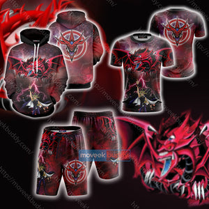 Yu-Gi-Oh! Yami Yugi And Slifer The Sky Dragon Unisex 3D T-shirt   