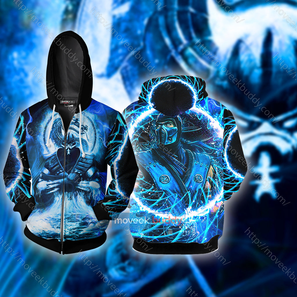 Mortal Kombat Subzero Cosplay Unisex 3D T-shirt Zip Hoodie