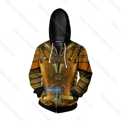 Mortal Kombat Scorpion Cosplay Zip Up Hoodie Jacket