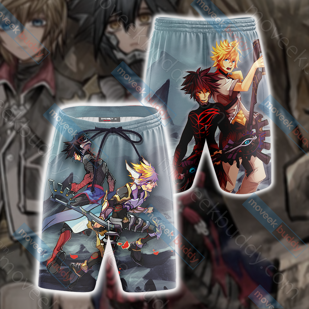 Kingdom Hearts New Version Unisex 3D T-shirt Beach Shorts