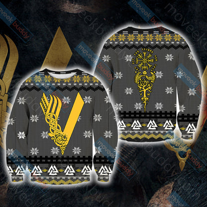Vikings Knitting Style Unisex 3D Sweater