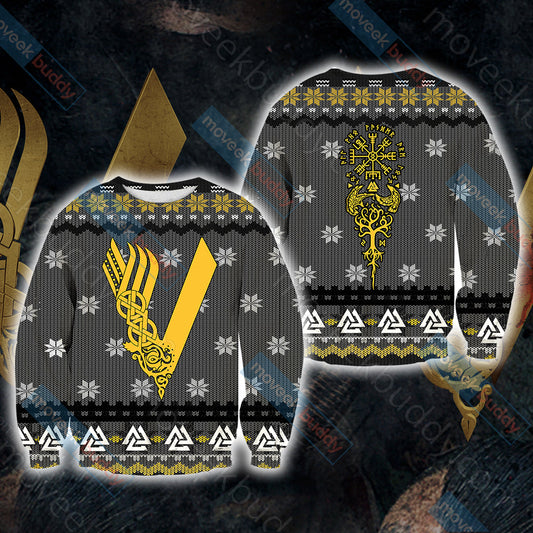Vikings Knitting Style Unisex 3D Sweater