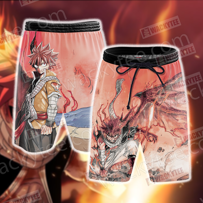 Fairy Tail: Dragon Cry Natsu Dragneel Unisex 3D T-shirt Beach Shorts