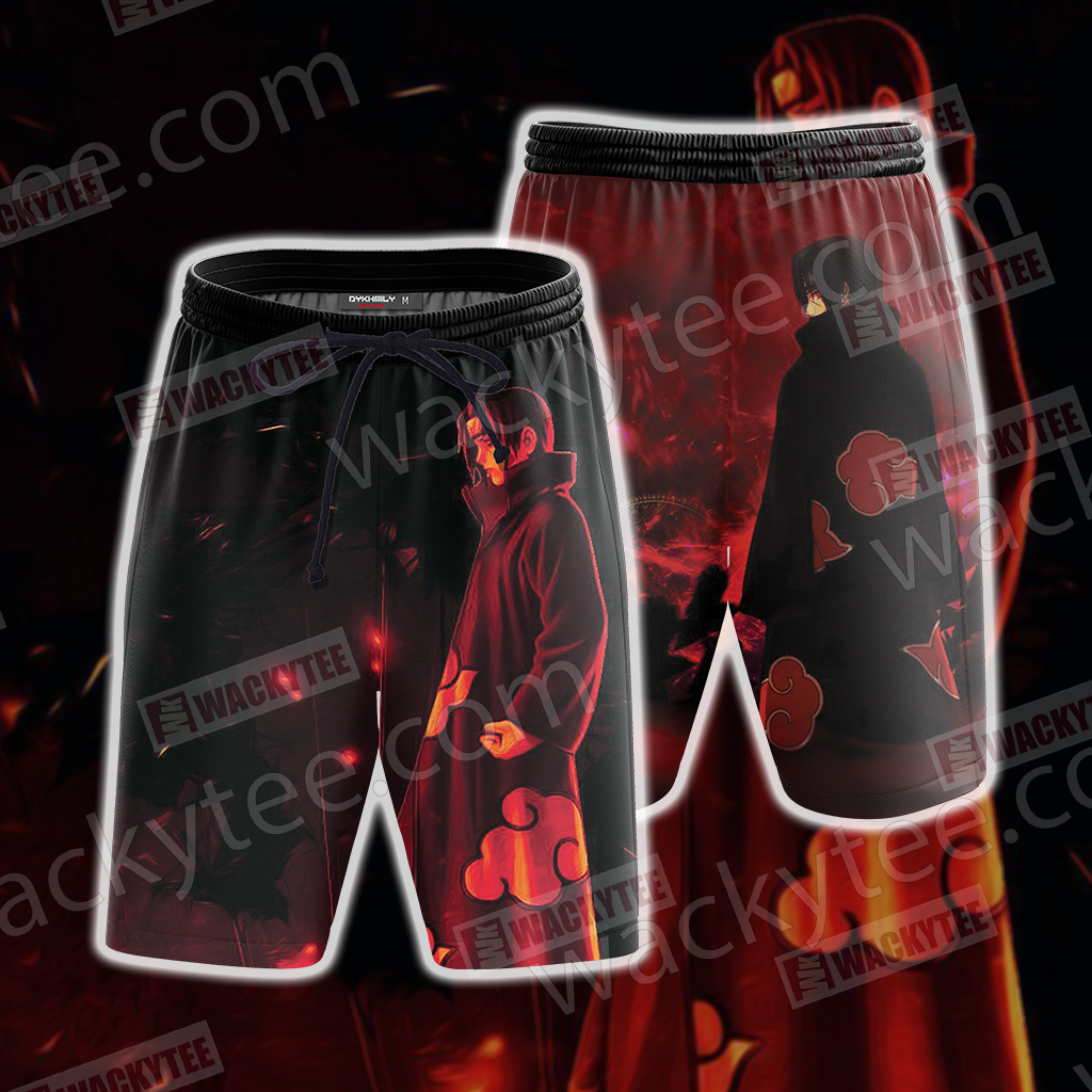 Naruto Uchiha Itachi 3D T-shirt Beach Shorts