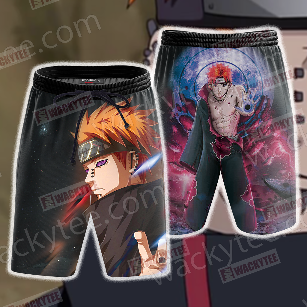 Naruto Pain 3D T-shirt Beach Shorts