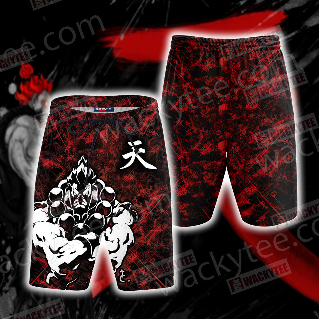 Street Fighter Akuma Unisex 3D T-shirt Beach Shorts